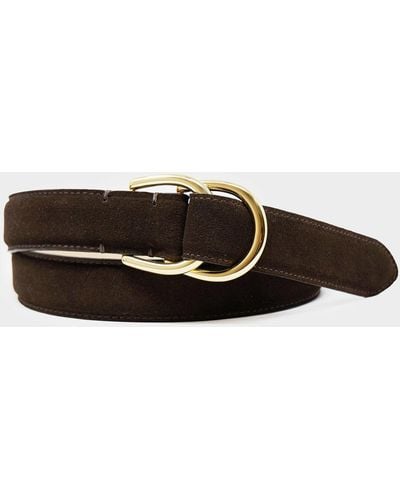 Todd Synder X Champion Classic Suede Dress Belt - Brown