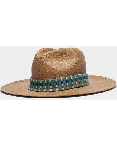 Guanabana Guanbana Panama Hat With Jade Stripe Band - Green