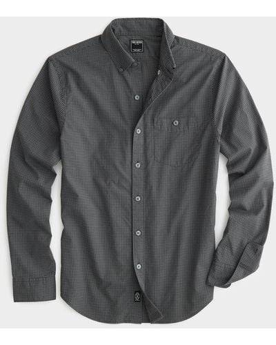 Todd Synder X Champion Charcoal Gingham Favorite Poplin Shirt - Grey