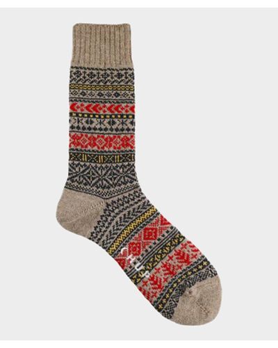 Chup Socks Chup Quiet Forest Wool Sock - Red