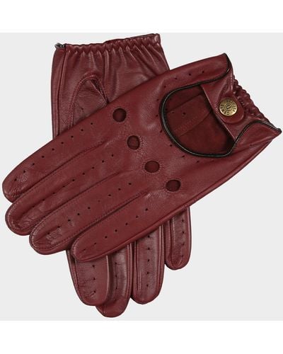 Dents Dents Delta Leather Driving Glove - Red