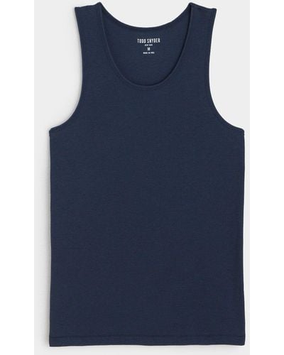 Todd Synder X Champion Ribbed Tank Top - Blue