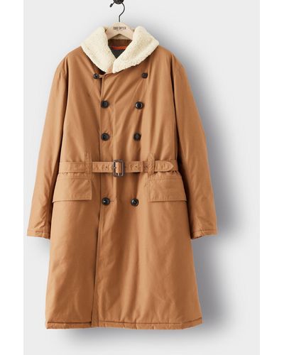 Todd Synder X Champion Todd Snyder X Private White Jeep Coat With Shearling Shawl Collar - Brown