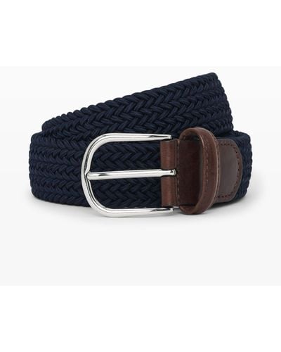 Anderson's Andersons Basic Stretch Solid Woven Elastic Belt - Blue