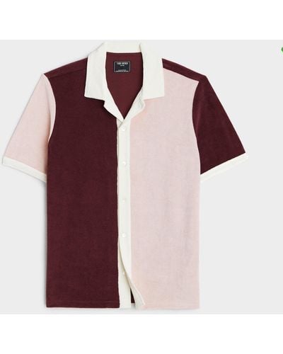 Todd Synder X Champion Colorblock Terry Beach Polo - Red