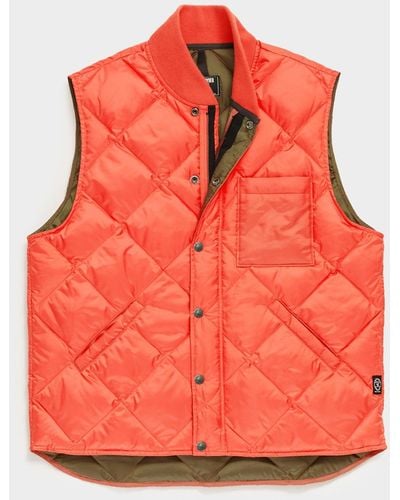 Todd Synder X Champion Japanese Down Quilted Vest - Orange