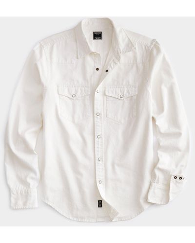 Todd Synder X Champion Cotton Twill Western Shirt - White