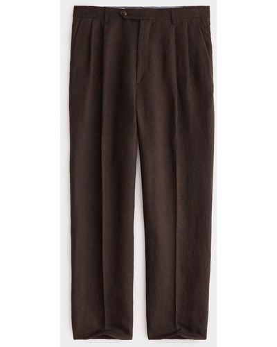 Todd Synder X Champion Tobacco Linen Wythe Suit Pant - Brown