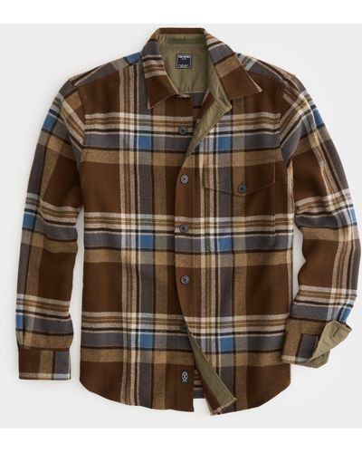 Todd Synder X Champion Wool Plaid Utility Shirt - Brown