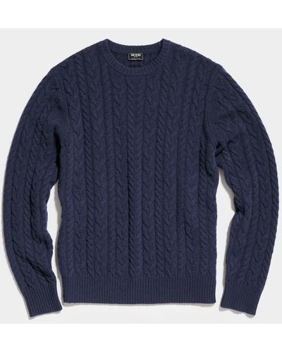 Todd Synder X Champion Lambswool Cable Crew - Blue