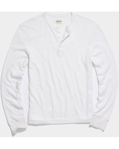White Waffle Henley Shirts for Men - Up to 61% off