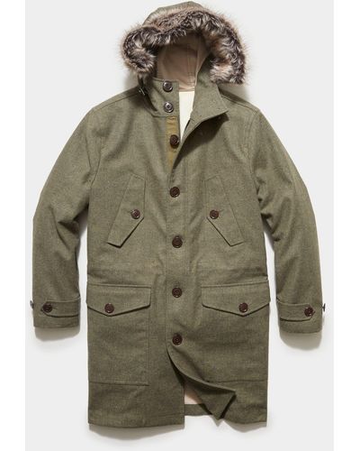 Todd Synder X Champion Italian 3-1 Wool Parka In Dusty Olive - Green