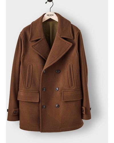Todd Synder X Champion Italian Wool Cashmere Peacoat - Brown