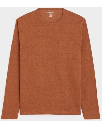 Todd Synder X Champion Linen Jersey Long Sleeve T-shirt - Brown