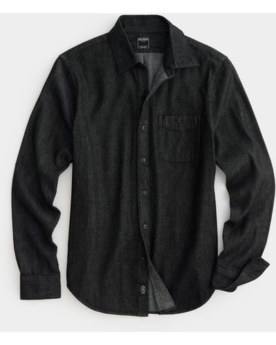 Todd Synder X Champion Denim Point Collar Shirt - Black