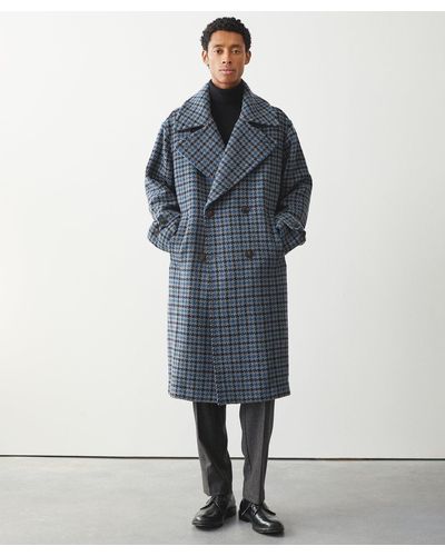 Todd Synder X Champion Italian Oversized Double Breasted Topcoat - Blue
