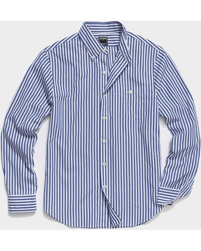 Todd Synder X Champion Slim Fit Favorite Poplin Shirt - Blue