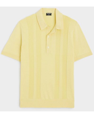 Todd Synder X Champion Silk Cotton Ribbed Polo - Yellow