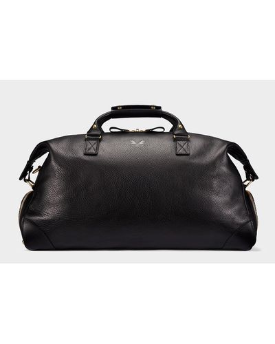 Bennett Winch Black Leather Weekender