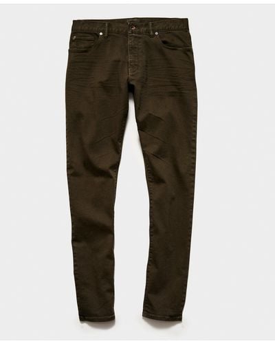 Todd Synder X Champion Slim Fit 5-pocket Chino In Surplus Olive - Green
