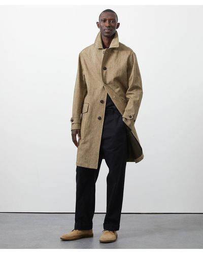 Todd Synder X Champion Italian Bonded Linen Military Trench - Natural