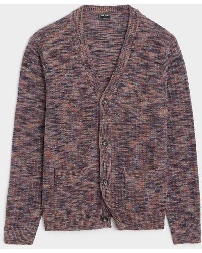 Todd Synder X Champion Space-dyed Linen Cotton Cardigan - Purple