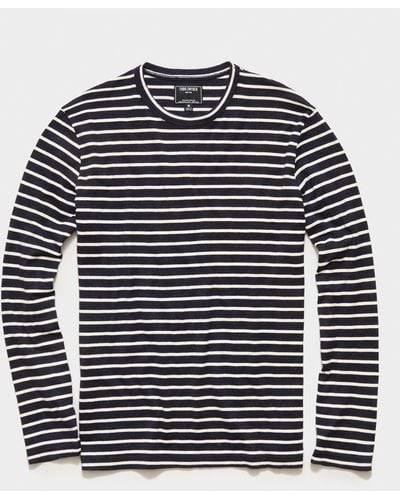 Todd Synder X Champion Issued By: Japanese Nautical Striped Tee - Blue