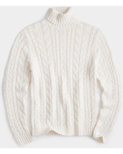 Todd Synder X Champion Cable Turtleneck - White