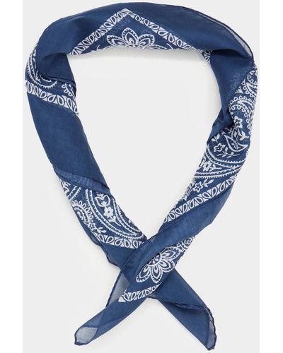 Todd Synder X Champion Cotton Bandana Neckerchief In Navy - Blue