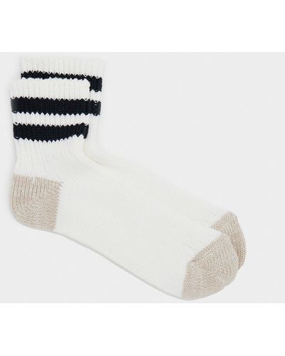 RoToTo Old School Ankle Sock Black - White