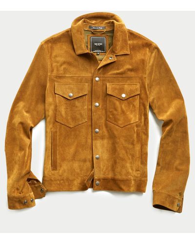Todd Synder X Champion Italian Suede Snap Dylan Jacket - Multicolor