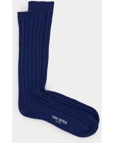 Todd Synder X Champion Cashmere Solid Sock - Blue