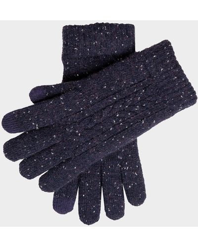Dents Dents Lacock Donegal Glove - Blue