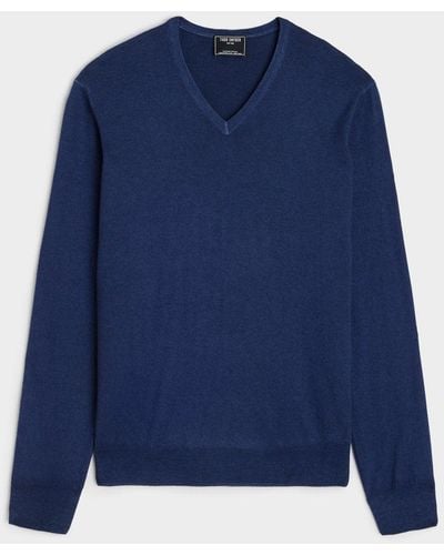 Todd Synder X Champion V-neck Cashmere Sweater - Blue