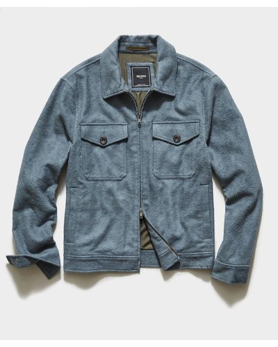 Todd Synder X Champion Italian Boucle Zip Guide Jacket - Blue