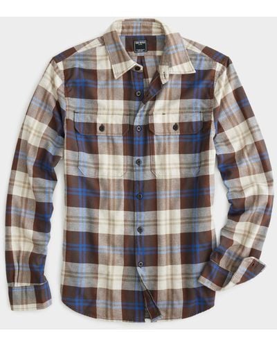 Todd Synder X Champion Brown Plaid Two-pocket Flannel Shirt