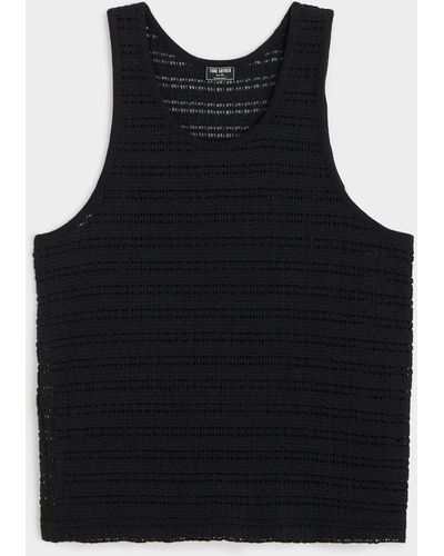 Todd Synder X Champion Open-knit Tank Top - Black