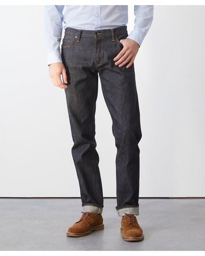 Todd Synder X Champion Made In Usa Slim Fit Selvedge Rigid Jean - Blue