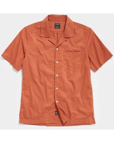 Todd Synder X Champion Jacquard Camp Collar Shirt - Orange
