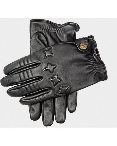 Dents Dents Bikers Style Leather Driving Glove - Black