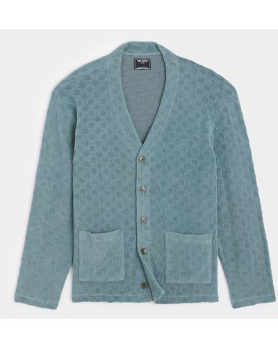 Todd Synder X Champion Tile Terry Cardigan - Blue