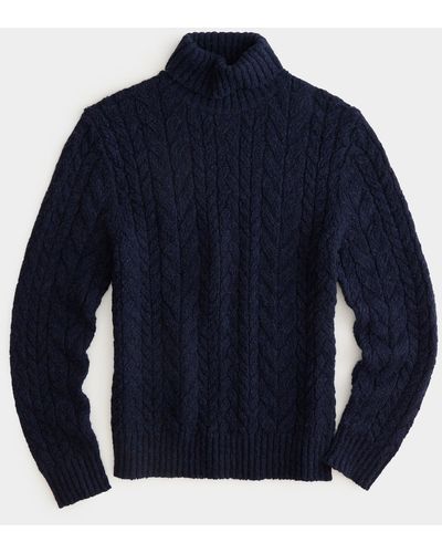 Todd Synder X Champion Cable Turtleneck - Blue