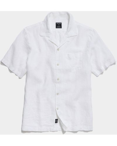 Men's Camp Collar Silky Button-Up Shirt, Men's Clearance