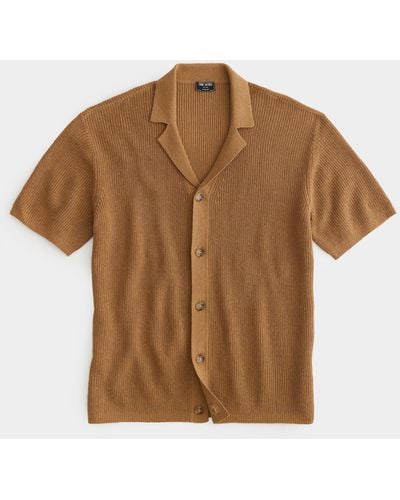 Todd Synder X Champion Recycled Cotton Cabana Polo - Brown