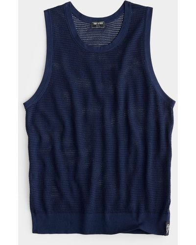 Todd Synder X Champion Luxe Mesh Tank - Blue