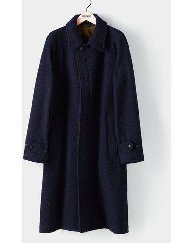Todd Synder X Champion Italian Donegal Balmacaan Topcoat - Blue