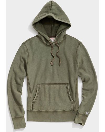 Todd Synder X Champion Sun-faded Midweight Popover Hoodie Sweatshirt - Green