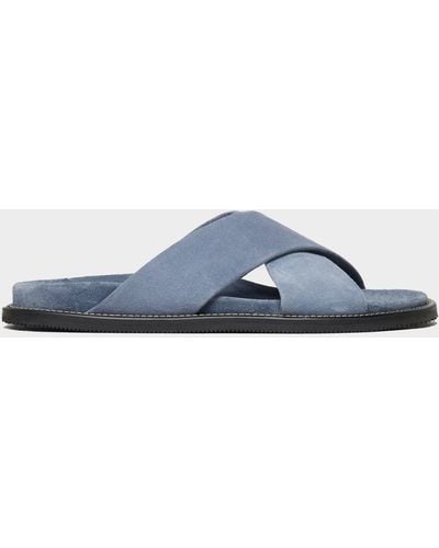 Todd Synder X Champion Nomad Suede Crossover Sandal - Blue