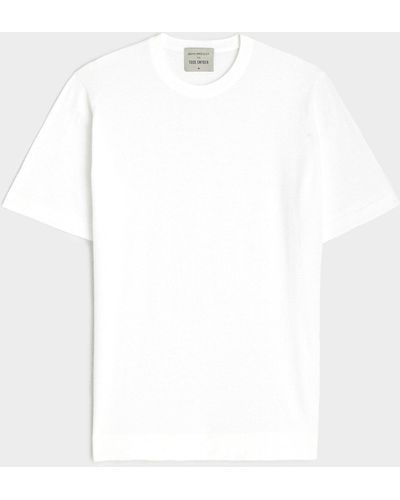 John Smedley John Smedley X Todd Snyder Lorca Short Sleeve Knit Shirt - White