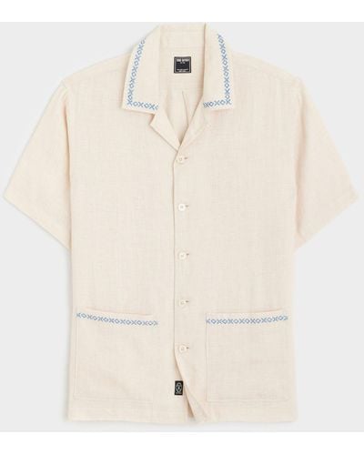 Todd Synder X Champion Embroidered Leisure Shirt - Natural